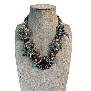 Bella Perlina Expressions Starfish Seashell Necklace Beach Nautical Ocean